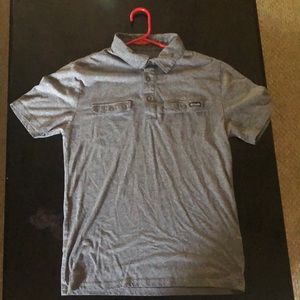 A Charcoal gray men small Brigade polo